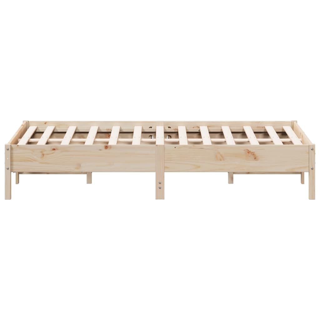vidaXL Estructura de Cama sin colchón Madera de Pino Blanco 150x200 cm