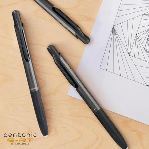 Image of Pentonic G-RT 0.7 mm Gel Pen Blister Pack | Blue, Black & Red Ink | Pack of 3