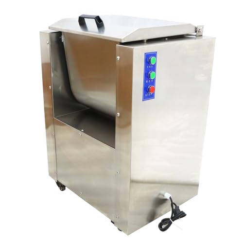 WYDDDARY 10.5Gal/40L Commercial Electric Meat Mixer Stainless Steel Meat Vegetable Blender for Canteens Hotels Food Processing Plants