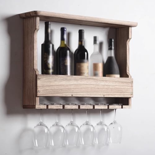 Soporte de vino de madera para pared miniatura 7
