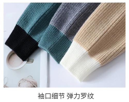 Men's Casual Round Neck Pullover Sweater Warm and Loose Korean Knitted Sweater3