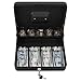 xydled Cash Box with Money Tray and Key Lock,Money lock box with Cash Tray,Safe Lock Box with Key,Tiered,4 Bill / 5 Coin Slots,11.8