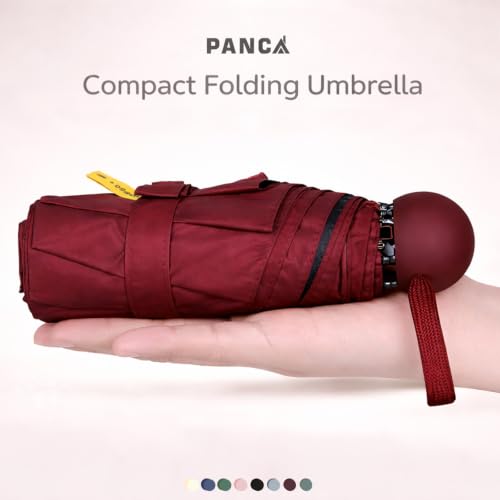Image of PANCA Foldable Travel Umbrella Compact Manual Sun Rain UV Protection