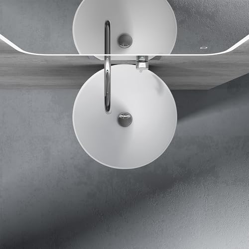 Mai & Mai Waschbecken Standwaschbecken aus Mineralguss in schwarz und weiß, Waschtischsäule Standsäule BTH: 42x42x85cm Colossum33