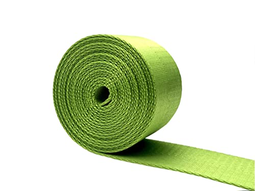 Nylon Webbing Ribbon 1 1/4 inch (32mm) Heavy Weight Green Strap Replacement 5 Yards ZC77