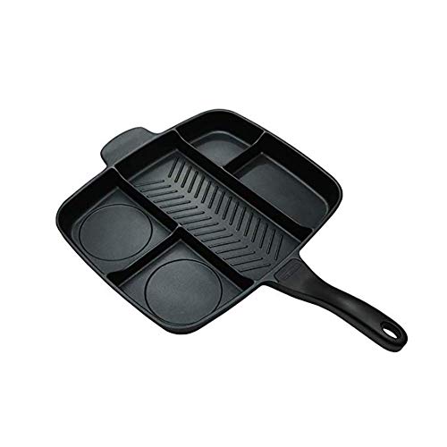 Sartén Dividida 5-In-1, Parrilla/Fritada No-Palillo Dividida/Sartén De La Comida Del...