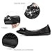 KUNWFNIX Women Ballet Flats Floret Rhinestone Wedding Ballerina Shoes Foldable Sparkly Comfort Slip on Flat Shoes