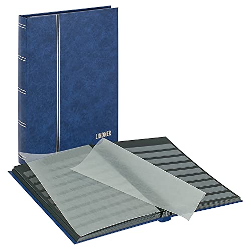 Classeur pour timbres LINDNER album de rangement bleu 32 pages