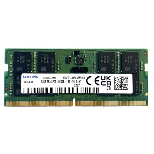 Image of Samsung 32GB DDR5 5600MHz PC5-44800 SODIMM 2Rx8 Dual Rank CL46 1.1v 262pin Non-ECC M425R4GA3BB0-CWM Laptop Notebook RAM Memory Upgrade
