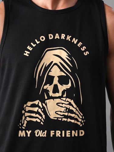 Image of CHKOKKO Sleeveless T Shirts Gym Vest for Men Workout Graphic Printed Premium Cotton Blend Tank Top for Man Running Vest Sando Gym Wear Lightweight Breathable Casual Summer Wear Boys