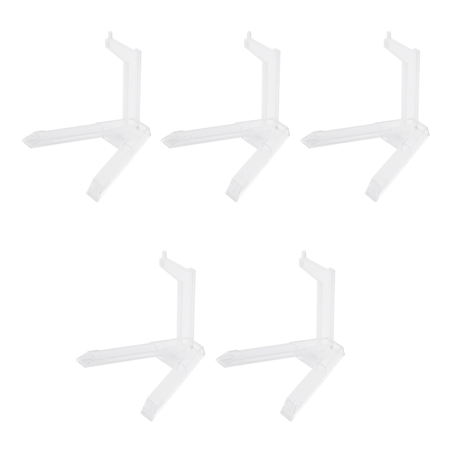 MY MIRONEY Clear Action Figure Display 5Pcs Flexible Action Base Holder for 1/144 SD BB Gundam Figure Models
