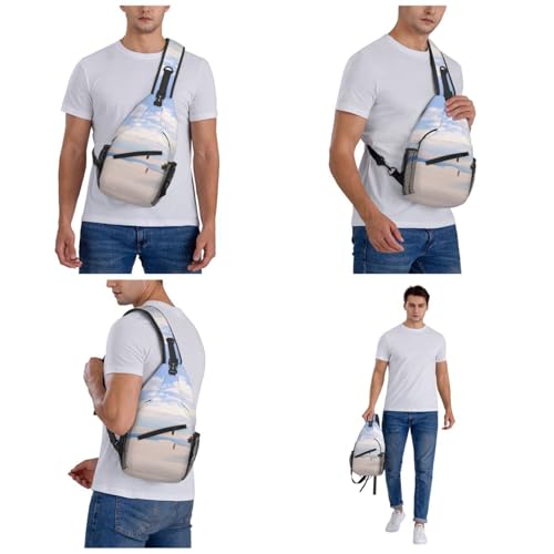 Bolsa Cruzada Unisex Negra de Poliéster para Viaje miniatura 6