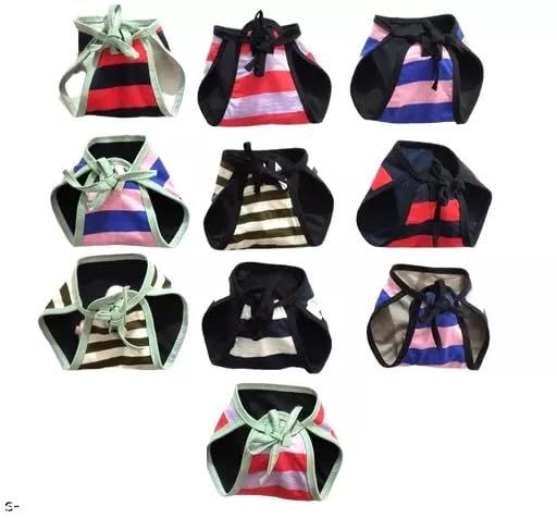 Reusable Cloth Diaper for Babies 0 months to 12 months Pack of 10pcs Multicolor-image-7
