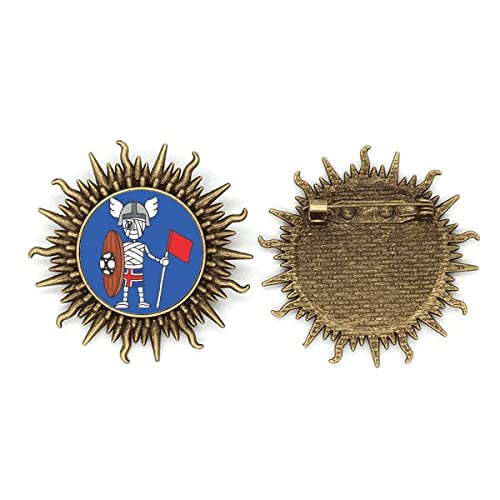 Broche Islande Viking Soccer en métal idée cadeau originale pour fan de football