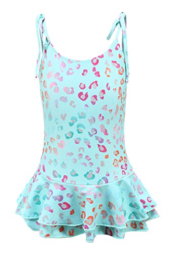Image of Girls One Piece Swimsuits One Shoulder Ruffle Swimwear Floral Bathing Suit