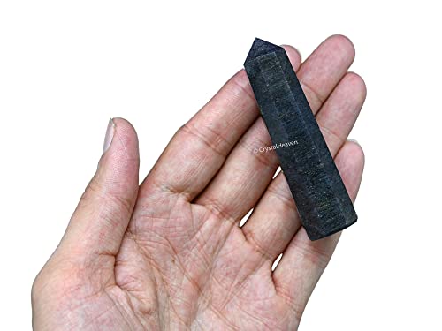 Image of Certified Blue Aventurine Crystal Tower Obelisk Point for Chakra, Healing and Balancing - AAA Grade Original Gemstone Agate for Reiki Meditation Yoga Spiritual (3-4 Inches)