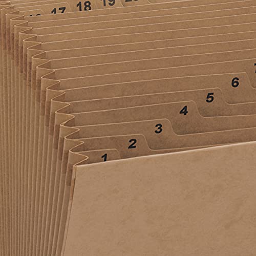 Smead Expanding File With Flap And Cord Closure, 31 Pockets, Daily (1-31), Letter Size, Kraft (70168) #TOP2