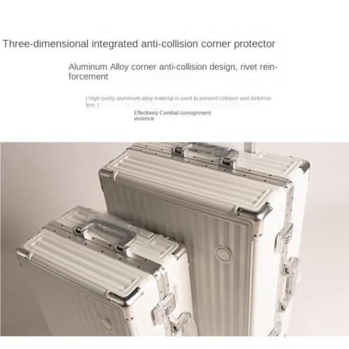 PANKERS Suitcase 24-inch Universal Aluminum Frame Trolley Case Large Capacity Customs Lock Suitcase Silent Universal Wheel Suitcases3