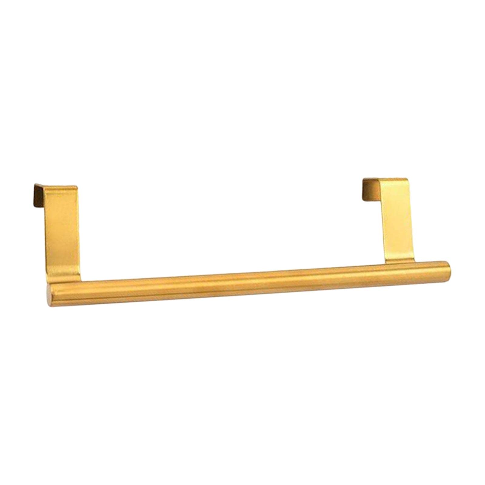 Over Cabinet Towel Bar Storage and Display Rack Stainless Steel Shelf Hook 23.5cm,Gold