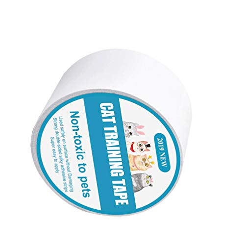 POPETPOP Fita anti-arranhão para gatos, transparente, autoadesiva, para adestramento de gatos, fita