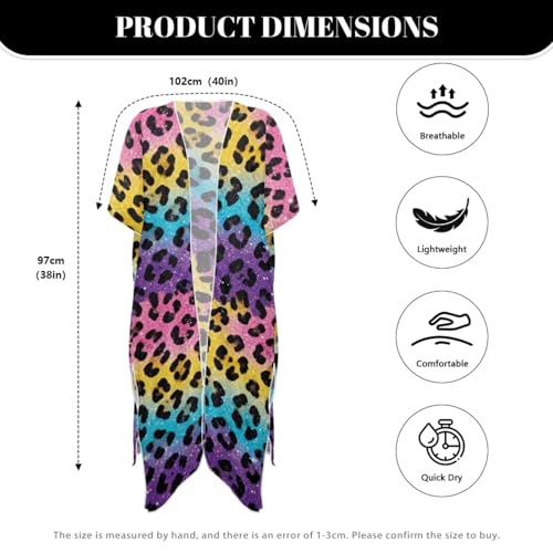 Cárdigan tipo kimono cómodo ropa de playa suave con caída ligera 6