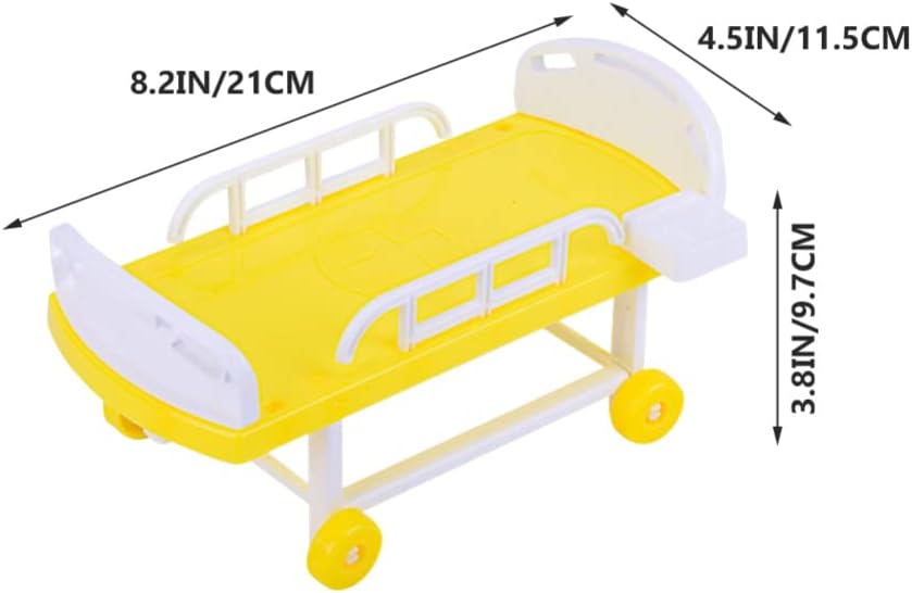 VOSAREA 1 Set of Children Pretending Doctor Game Toy Hospital Scene Making Toys Simulated Dollhouse Hospital Bed Accessories
