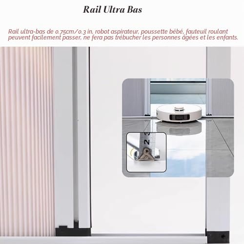 Porte pliante en nid d'abeille, sans perçage, porte accordéon intérieure personnalisable, séparateur de pièce peu encombrant pour salle de bain, chambre à coucher, balcon