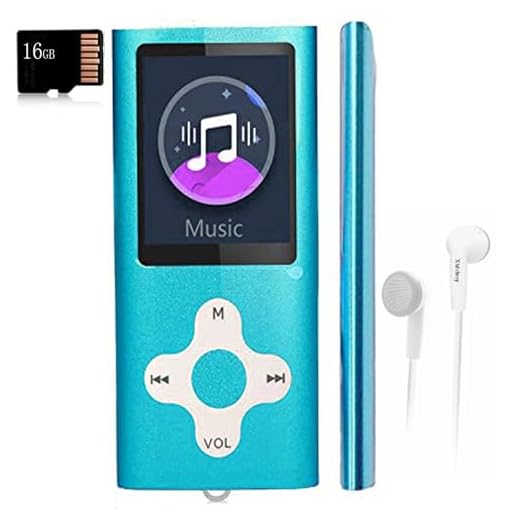 Mp3 Player,Music Player with a 16 GB Memory Card Portable Digital Music Player/Video/Voice Record/FM Radio/E-Book Reader/Photo Viewer/1.8 LCD (Sky Blue)