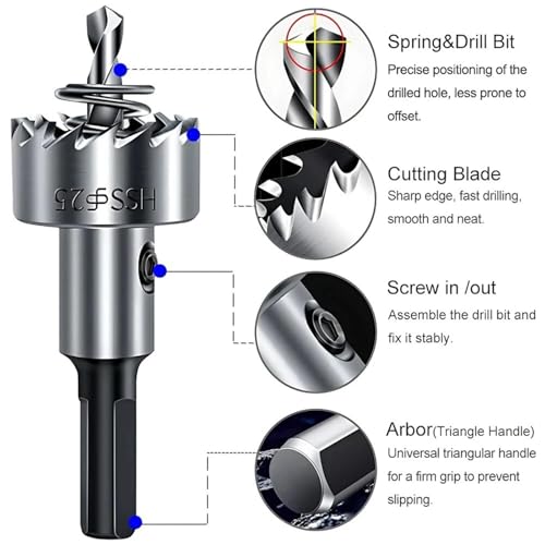 Set de brocas Hole Saw para metal y madera HSS miniatura 5