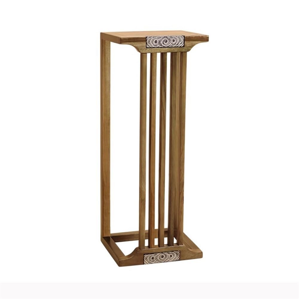 ZENY896V Home New Chinese Bonsai Ornament Decoration Rack, Living Room Balcony Entrance Flower Stand Decor(Small)
