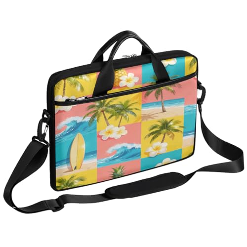 Maletín para portátil 15 pulgadas con diseño de patrón de verano miniatura 1