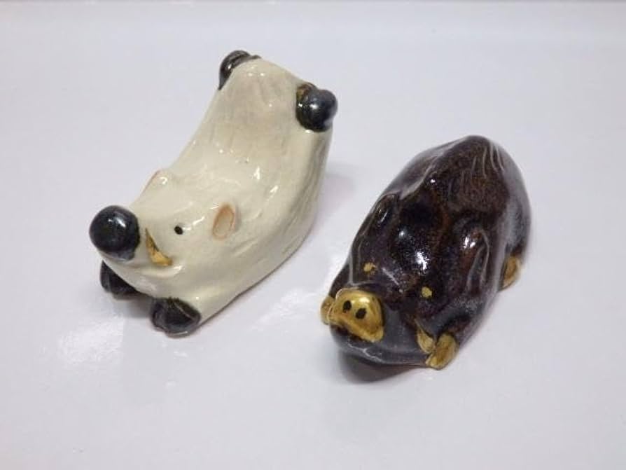 Amazon.co.jp: 六兵衛窯 猪 いのしし 箸置き 干支 縁起物 京都