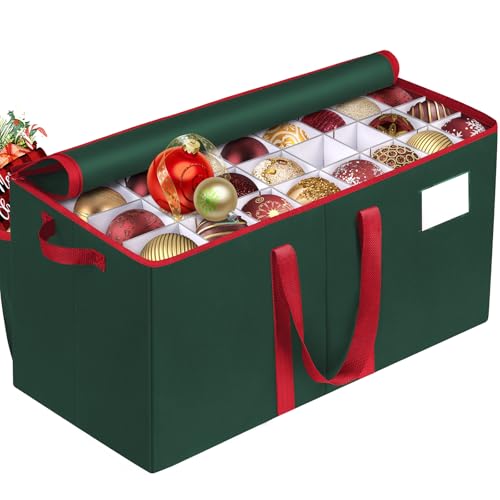 RoomHacks Christmas Ornament Storage Box, Store Up to 128 Ornaments,