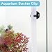 CAPASTEC Aquarium Suction Cup, Aquarium Sucker Clip, Suction Cups Airline Tubing Holder, Fish Tank Accessories for Aquarium Fish Tank, Black, 0.67