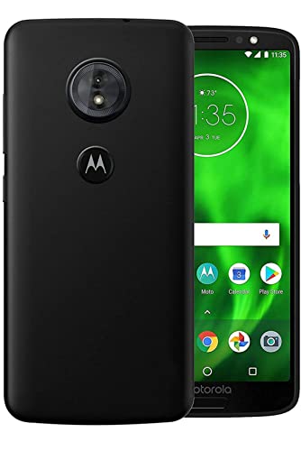 Image of Mobile Back Cover Case for Motorola Moto G6 Play (Silicone Case|CameraProtection|Black SC1510)