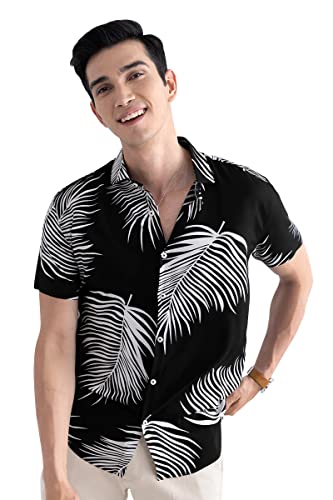 Image of Venisa Men's Cotton Blended Printed Casual Shirt