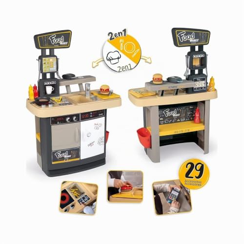 Cuisine Restaurant Smoby 7600310910 – 29 Accessoires Inclus, Fabrication Française - vue 6