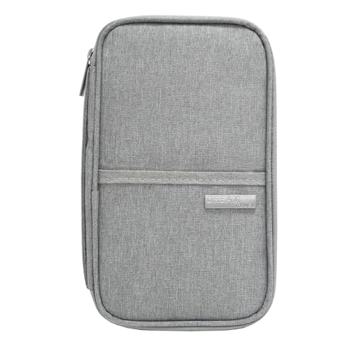 Passaporto portafoglio passaporto famiglia titolare grigio. 12.7 x 3.56 x 22.61 cm Casual