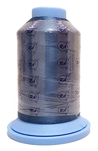 A&E Robison-Anton Machine Embroidery Thread #122 Super Bright Polyester - 40 Weight (120/2 Polyester), 5500 Yard King Spool - Favorite Deep Blue #9075