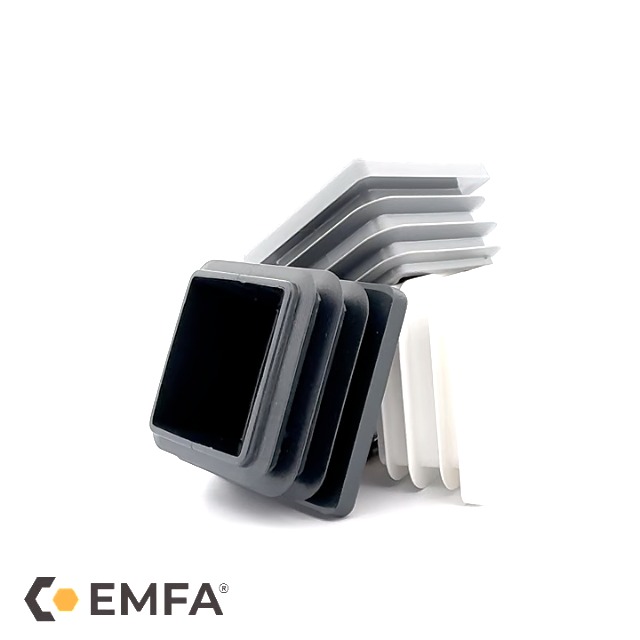 Bouchons Noirs Pour Tube Carré 60x60 Mm - Lot De Capuchons En Plastique, Neufs