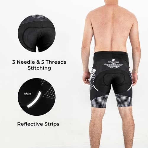 Image of sponeed Men's Cycling Shorts Padded Bicycle Riding Pants Bike Biking Clothes Cycle Wear Tights