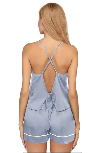 3Pcs Silk Pajamas Set for Women XS-4XL Satin Pajama Lingerie Pjs Cami Tops Silky Pj Sets Sleepwear Nightwear2