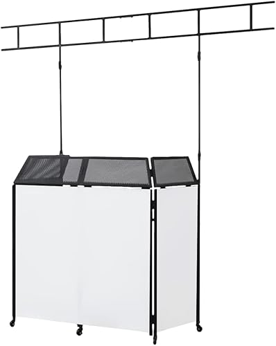Mesa de DJ parcial DJ Mesa de fachada con Scrims en blanco y negro,