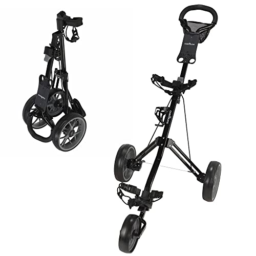 Caddymatic Golf Pro Lite Carrito DE Golf DE 3 Ruedas Negro/Gris