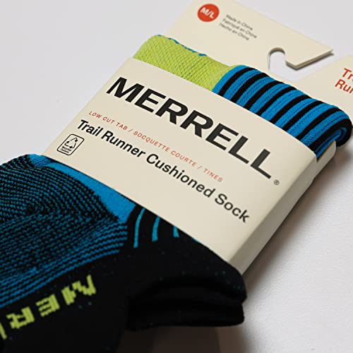 Image of Merrell Unisex Adult Men's and Women's Trail Running Cushioned Socks - Anti-slip Heel & Arch Compression