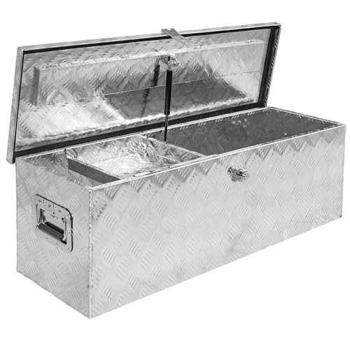 Trucky Set Truckbox D100 + Einhängefach Werkzeugbox Werkzeugkiste Anhängerbox Alubox Aluminium Box Einsatzkasten Einsatz Schale Organizer