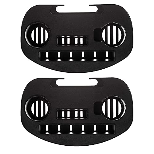 Clip on Camping Chair Side Table Sun Lounger Tray Beach Storage Tidy with Mobile Device Slot Snack Tray for Camping Beach Fishing Garden Indoor Outdoor