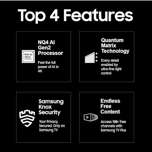 Samsung 138 cm (55 inches) Neo-QLED 4K Mini LED QNX1D Series AI Smart TV QA55QNX1DAULXL (Graphite Black) Samsung 138 cm (55 inches) Neo-QLED 4K Mini LED QNX1D Series AI Smart TV QA55QNX1DAULXL (Graphite Black)