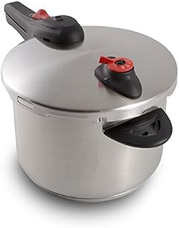 NuWave 31201 stainless steel pressure cooker, 6.5 Quart, Silver