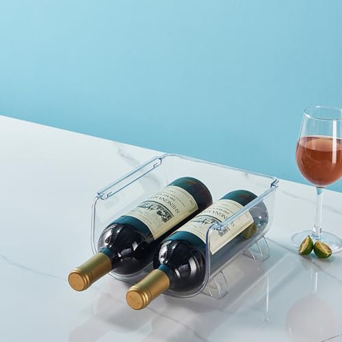 Soporte para botellas de plástico GERRIT apilable transparente miniatura 3